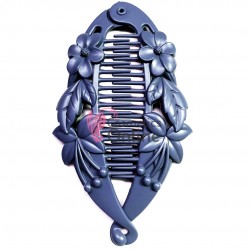 Accesoriu tip banana pentru prins parul din plastic PZS007EE - Bleumarin